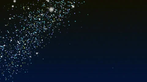 Colorful Glitter Particles Floating in Dark Background Stock Footage 339782456
