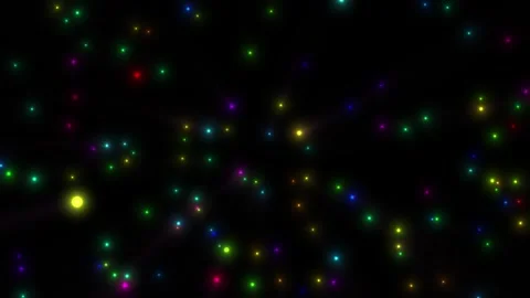 Colorful Glitter Particles Overlay Effect Stock Footage 240320999