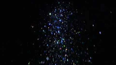 Colorful glitter / sparkle explosion texture / shot in slow motion at 180fps Stock Footage 117262718