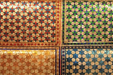 Colorful glitter thai pattern Stock Photos