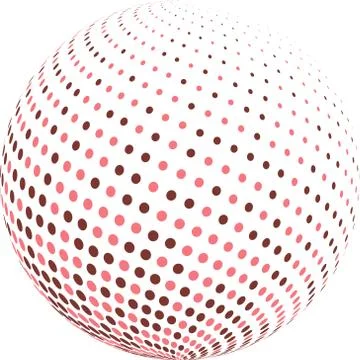 Colorful globe with halftone. Stock Illustration