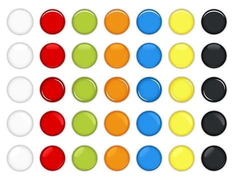 Colorful Glossy Button Vector Stock Illustration