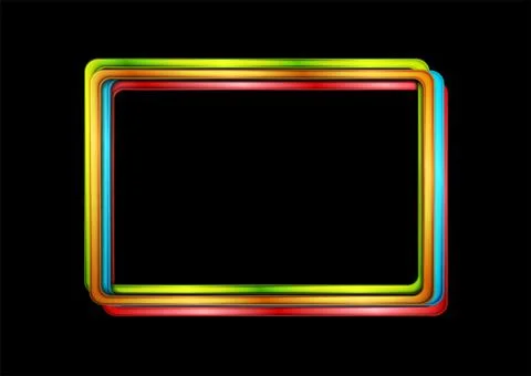 Colorful glossy rectangle frame abstract concept geometric background 스톡 일러스트