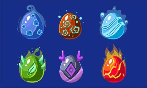 Colorful Glossy Shapes Set, Interface Assets for Mobile App or Video Game Vector 스톡 일러스트