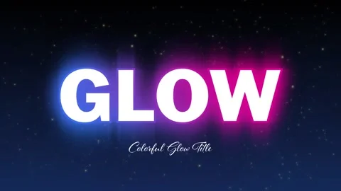 Colorful Glow Title ~ After Effects Project #214892549
