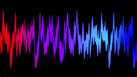 Colorful Glowing Audio Waveform Equalizer 4K Seamless Loop Видео 336535585