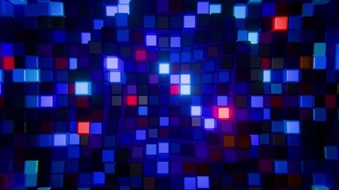 Colorful glowing cubes loop animated background Stock Footage 311002516