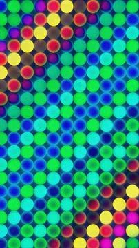 Colorful Glowing Dots LED Screen Bokeh Pixel Grid Background Stock Illustration