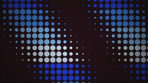 Colorful glowing dots pattern on black background Stock Illustration