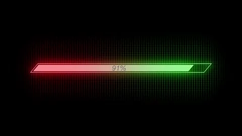 Colorful Glowing Gradient Loading Bar, Waiting Progress Indicator with Smoo.. Stock Footage 310471273