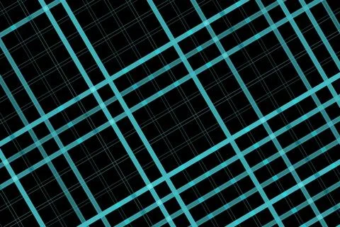 Colorful glowing grid pattern on black background Stockillustratie