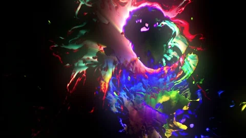 Colorful Glowing Ink Background 库存影片 118522958