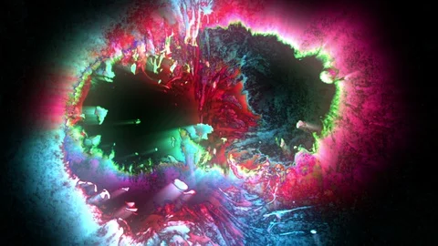 Colorful Glowing Ink Background Video stock 118523452
