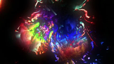 Colorful Glowing Ink Background Video stock 118524876