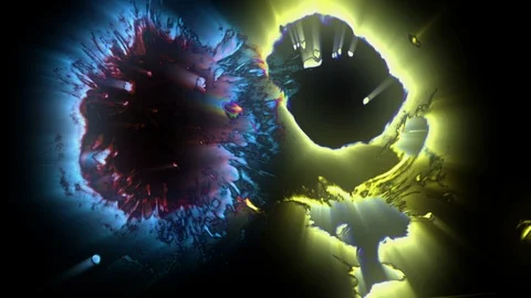 Colorful Glowing Ink Background Video stock 118525563