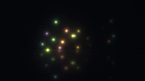 Colorful glowing lights create a dynamic display in Stock Footage 338035895