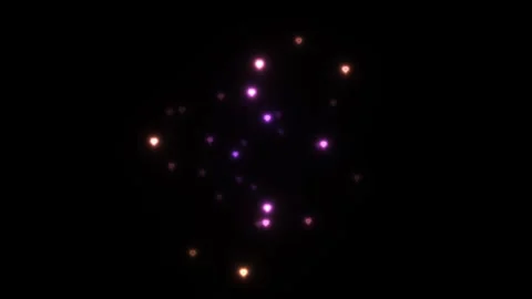 Colorful glowing lights on a dark background create an Stock Footage 338295718