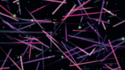 Colorful Glowing Line &amp; Particle Loop - Vibrant Dark Motion Backdrop 스톡 동영상 341568556