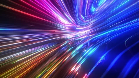 Colorful glowing lines Video stock 202064323