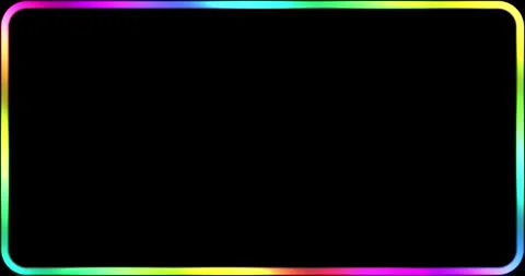 Colorful glowing neon rectangular frame 스톡 동영상 326055284