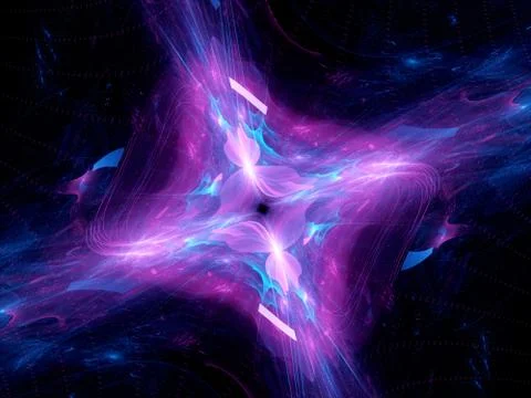 Colorful glowing object in space Stock Illustration