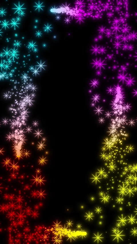 Colorful Glowing Particle Stockbeeldmateriaal 335827587