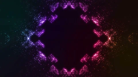 Colorful Glowing Particles Background Stock Footage 201017116