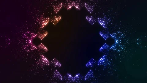 Colorful Glowing Particles Background Stock Footage 201017451