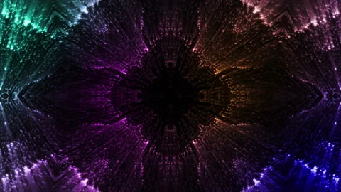 Colorful Glowing Particles Background Loop Stock Footage 203960609