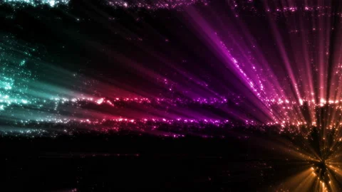Colorful Glowing Particles Background Loop Stock Footage 203965915