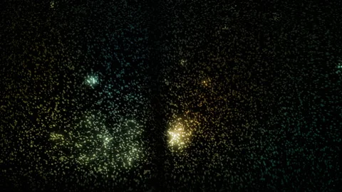 Colorful Glowing Particles Background Loop Stock Footage 203993704