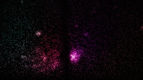 Colorful Glowing Particles Background Loop Stock Footage 203995174