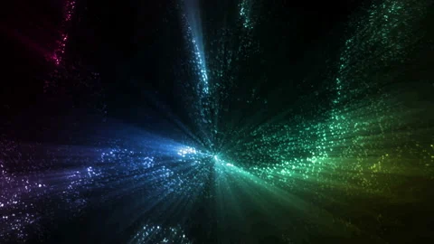 Colorful Glowing Particles Background Loop Stock Footage 204003421