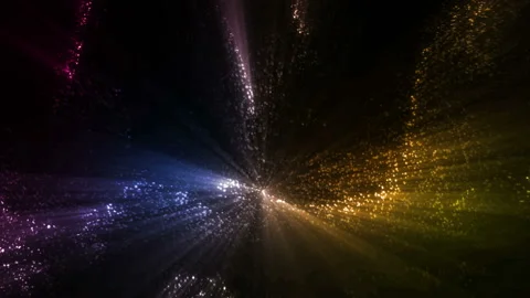 Colorful Glowing Particles Background Loop Stock Footage 204004409