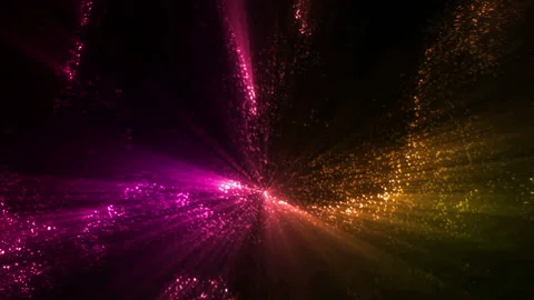 Colorful Glowing Particles Background Loop Stock Footage 204005166