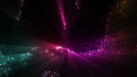 Colorful Glowing Particles Background Loop Stock Footage 204006631