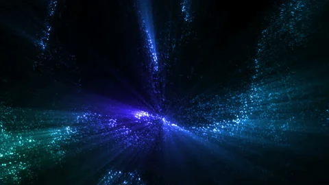 Colorful Glowing Particles Background Loop Stock Footage 204007019
