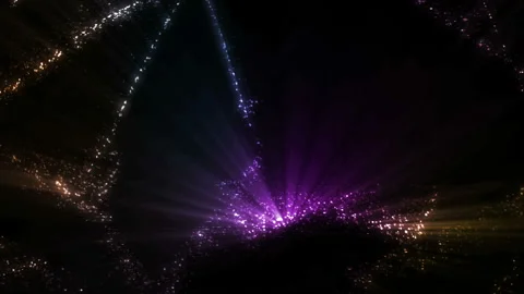 Colorful Glowing Particles Background Loop Stock Footage 204007633