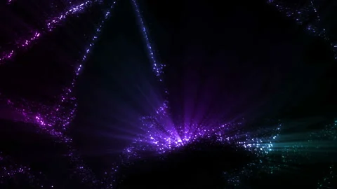 Colorful Glowing Particles Background Loop Stock Footage 204009132