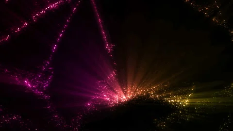 Colorful Glowing Particles Background Loop Stock Footage 204009693