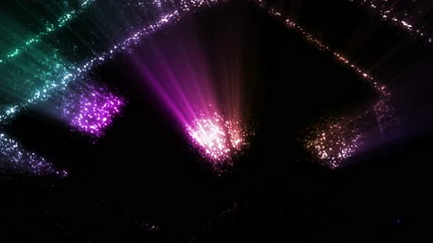 Colorful Glowing Particles Background Loop Stock Footage 204010500