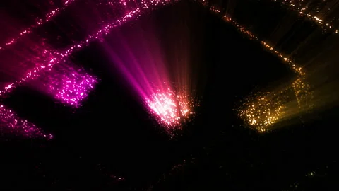 Colorful Glowing Particles Background Loop Stock Footage 204011095