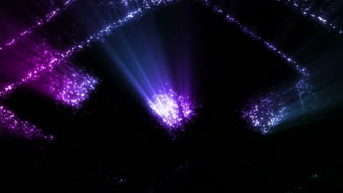 Colorful Glowing Particles Background Loop Stock Footage 204012133