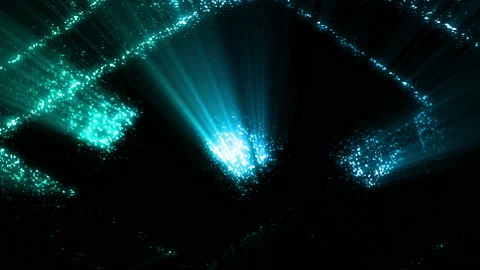 Colorful Glowing Particles Background Loop Stock Footage 204854972