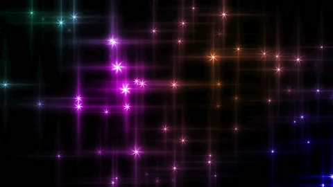 Colorful Glowing Particles Background Loop Stock Footage 204857809