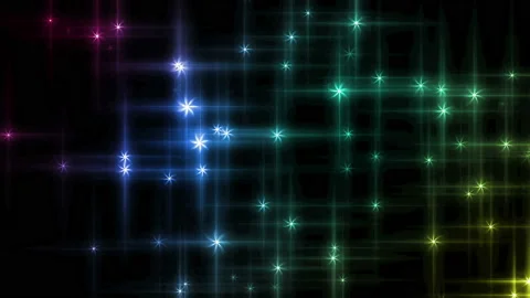 Colorful Glowing Particles Background Loop Stock Footage 204858149