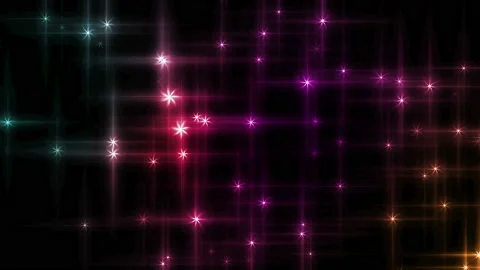 Colorful Glowing Particles Background Loop Stock Footage 204858581