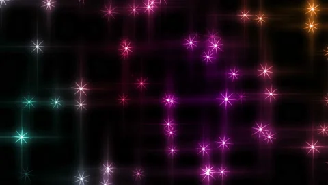 Colorful Glowing Particles Background Loop Stock Footage 204858840