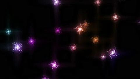 Colorful Glowing Particles Background Loop Stock Footage 204859097