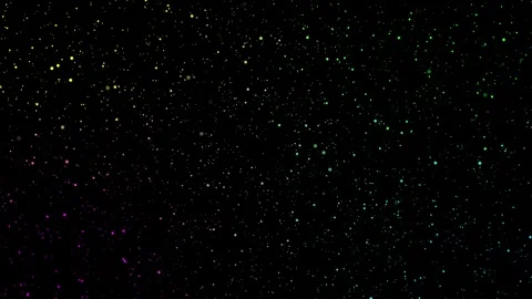 Colorful Glowing Particles on Black Background  Stock Footage 317866763